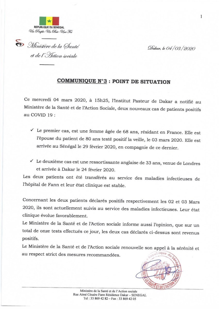 Ministère de la Santé et de l'Hygiène publique tweet media