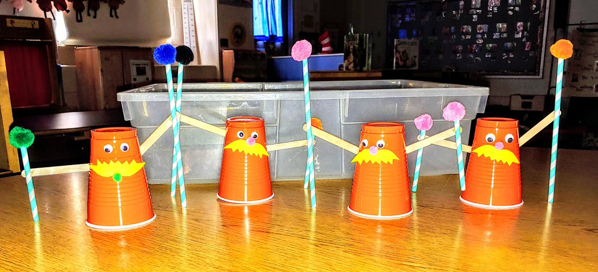 Some of our Lorax characters we made today. <a href="/BlockstarsC/">BlockstarsClass</a> <a href="/BCECC_DAYMAC/">Teddy Bear Country</a>