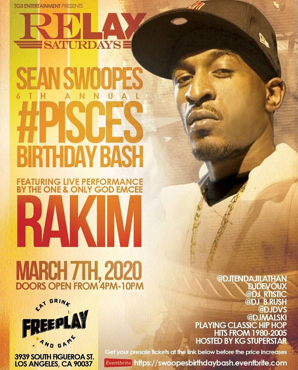 Kwe_007's tweet photo. @EricBandRakim live at #Relaxdayparty for @Ssswoopes B-day located @freeplaydtla 3/7 https://t.co/cABIrwoCnv