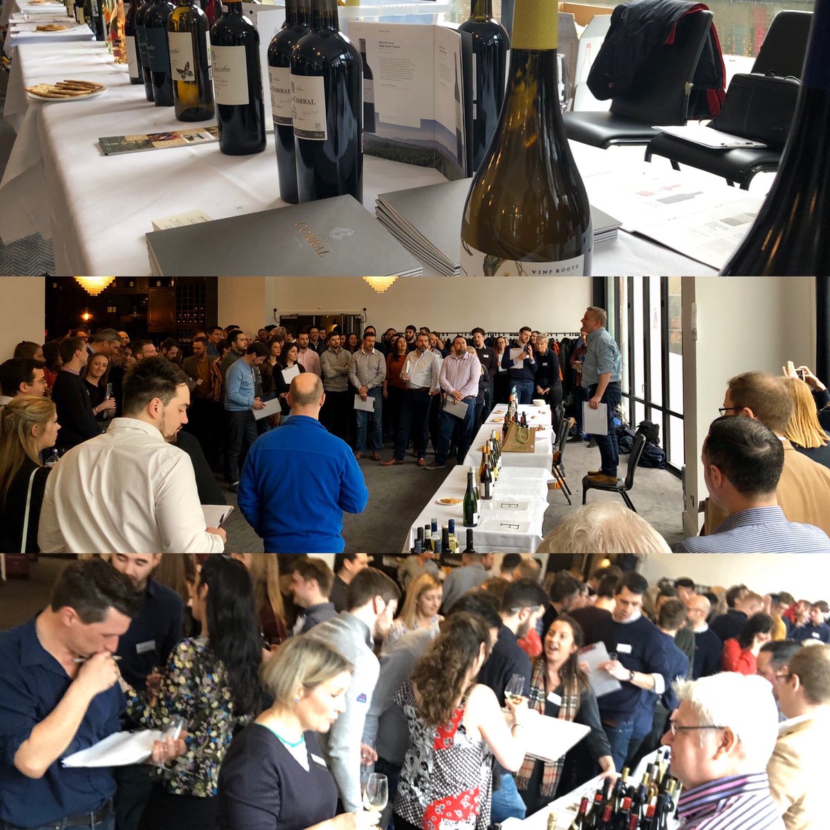RiojaBrian's tweet photo. Ready..Steady...GO! A great day wine tasting with the lovely people at #brunningandprice in Birmingham. A joy to see so many informed, interested and eager wine enthusiasts all in one room! @MatthewClarkLtd @bodegascorral #rioja #donjacobo #Therestaurantgroup https://t.co/xMZaS4zDb0