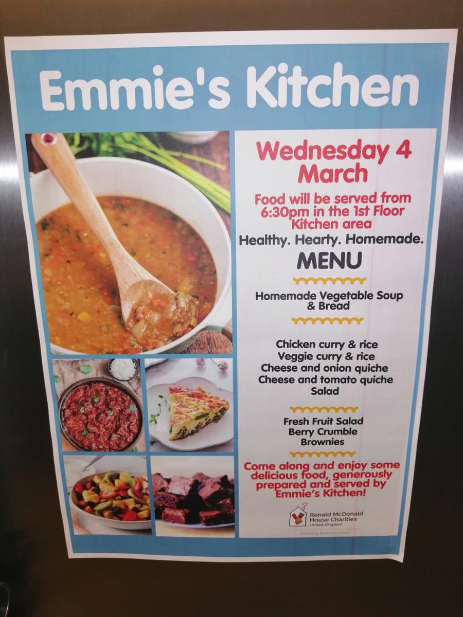 Fayemadden14's tweet photo. Been to visit Emmies kitchen at Ronald McDonald this evening who feed over 200 people with fresh food each month free of charge🌟Amazing work thank u from family support RMCH https://t.co/Tm4qXFnKKm