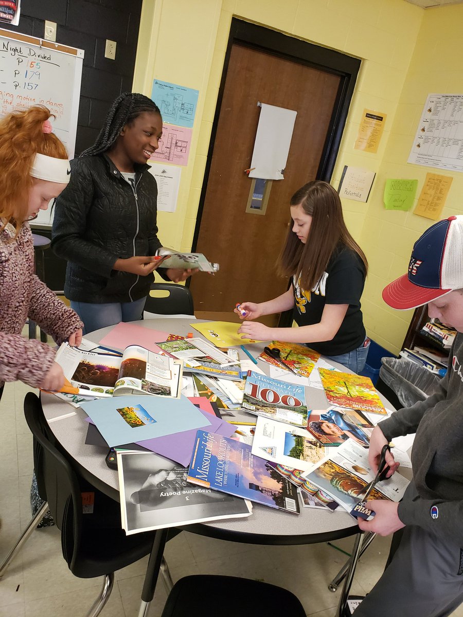HapnerMelody's tweet photo. Learning is messy! #HapnerELA worked through poetry stations today trying to connect with our creative side! https://t.co/nGeUzR9egX
