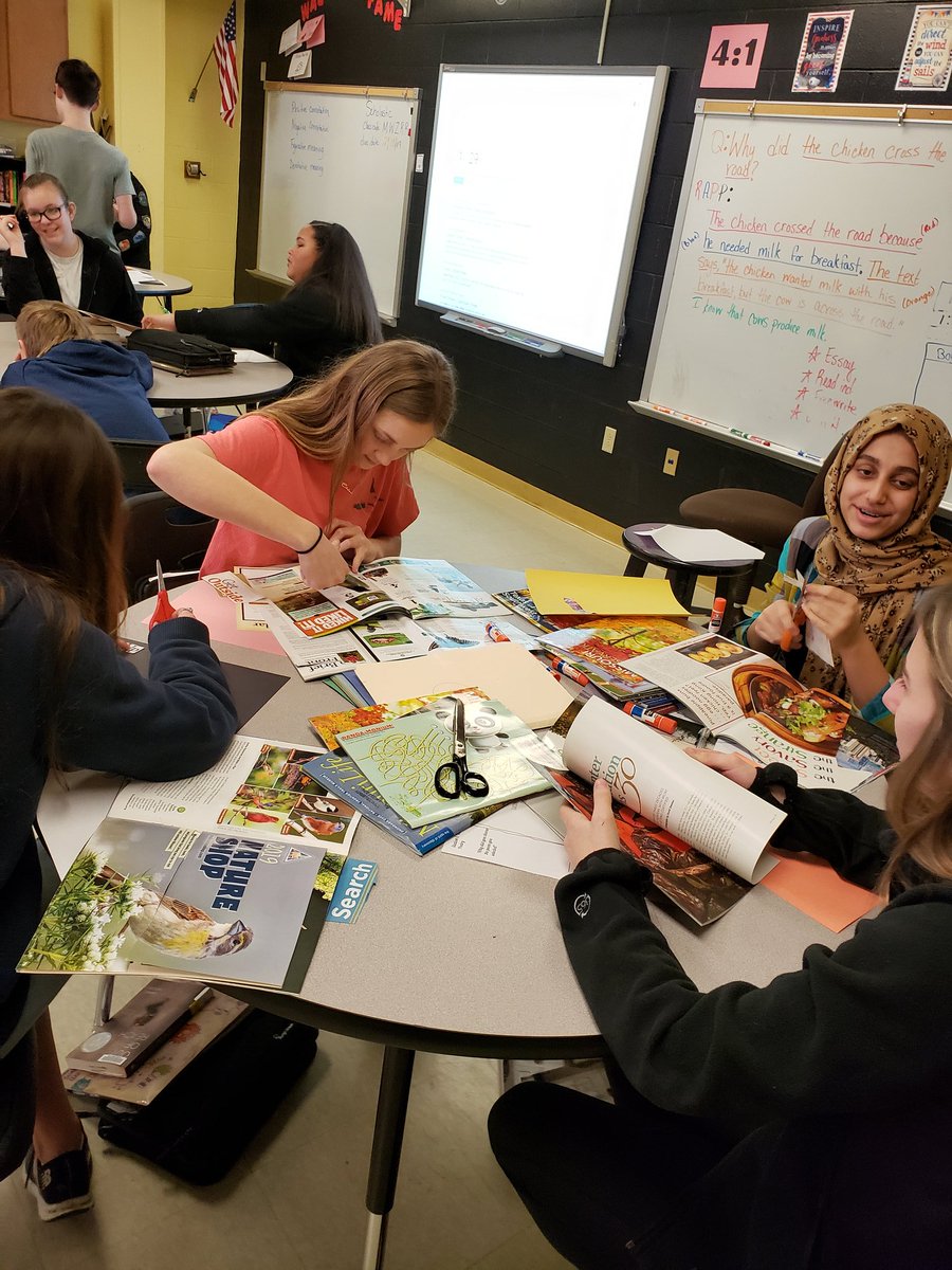 HapnerMelody's tweet photo. Learning is messy! #HapnerELA worked through poetry stations today trying to connect with our creative side! https://t.co/nGeUzR9egX