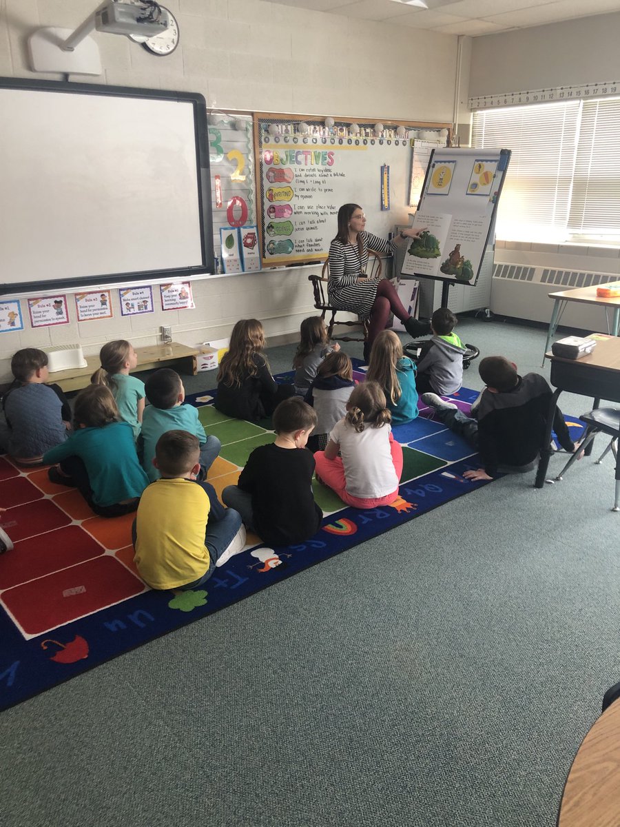 First graders listening for key ideas and details