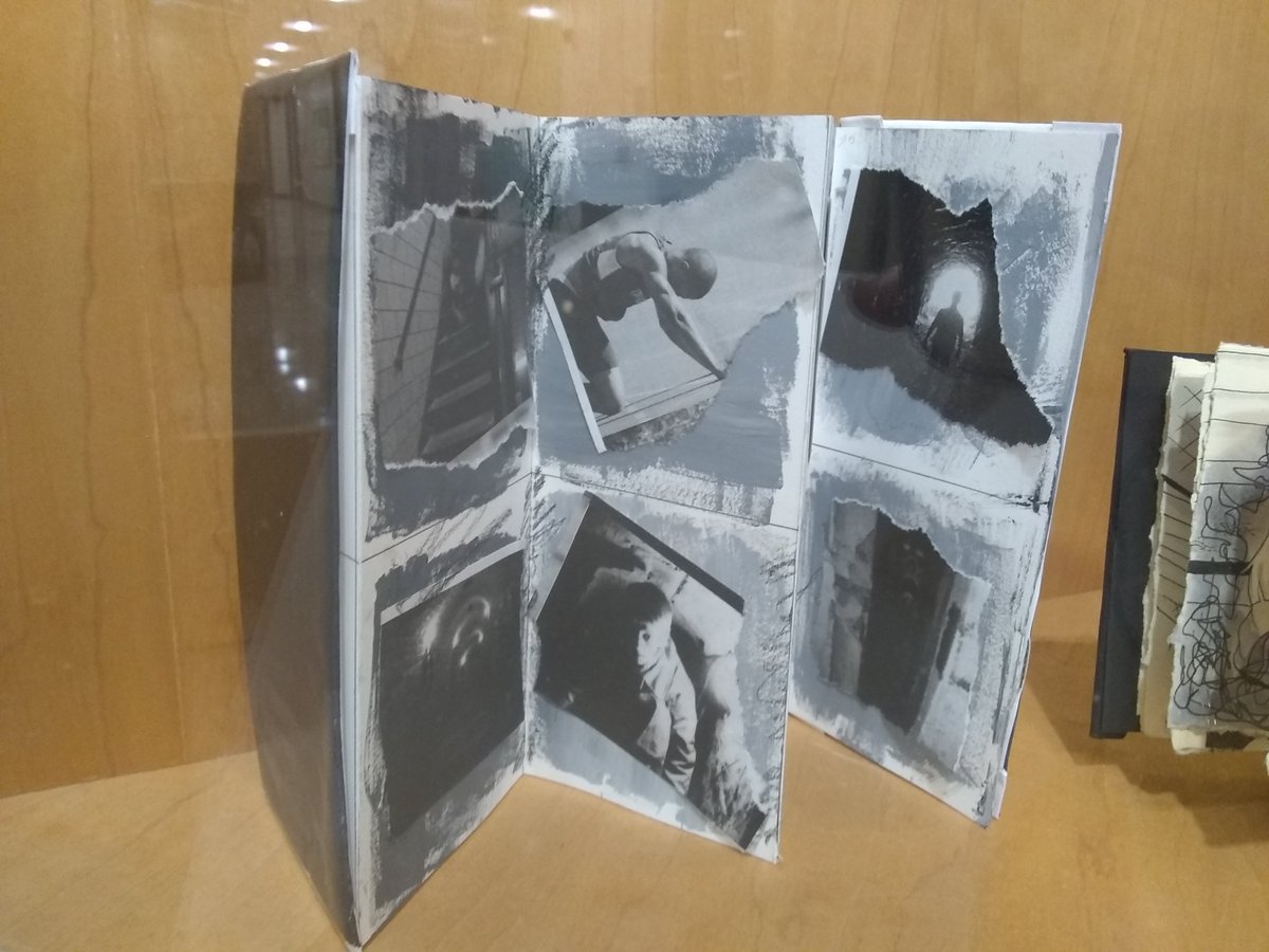 HSartWaterloo's tweet photo. I had a meaningful afternoon at OCC! The art in their hallways are the very things we are working on in the Waterloo Highschool Art wing!! #notan #ceramics #bookarts #drawing https://t.co/H6mkjJCiAw