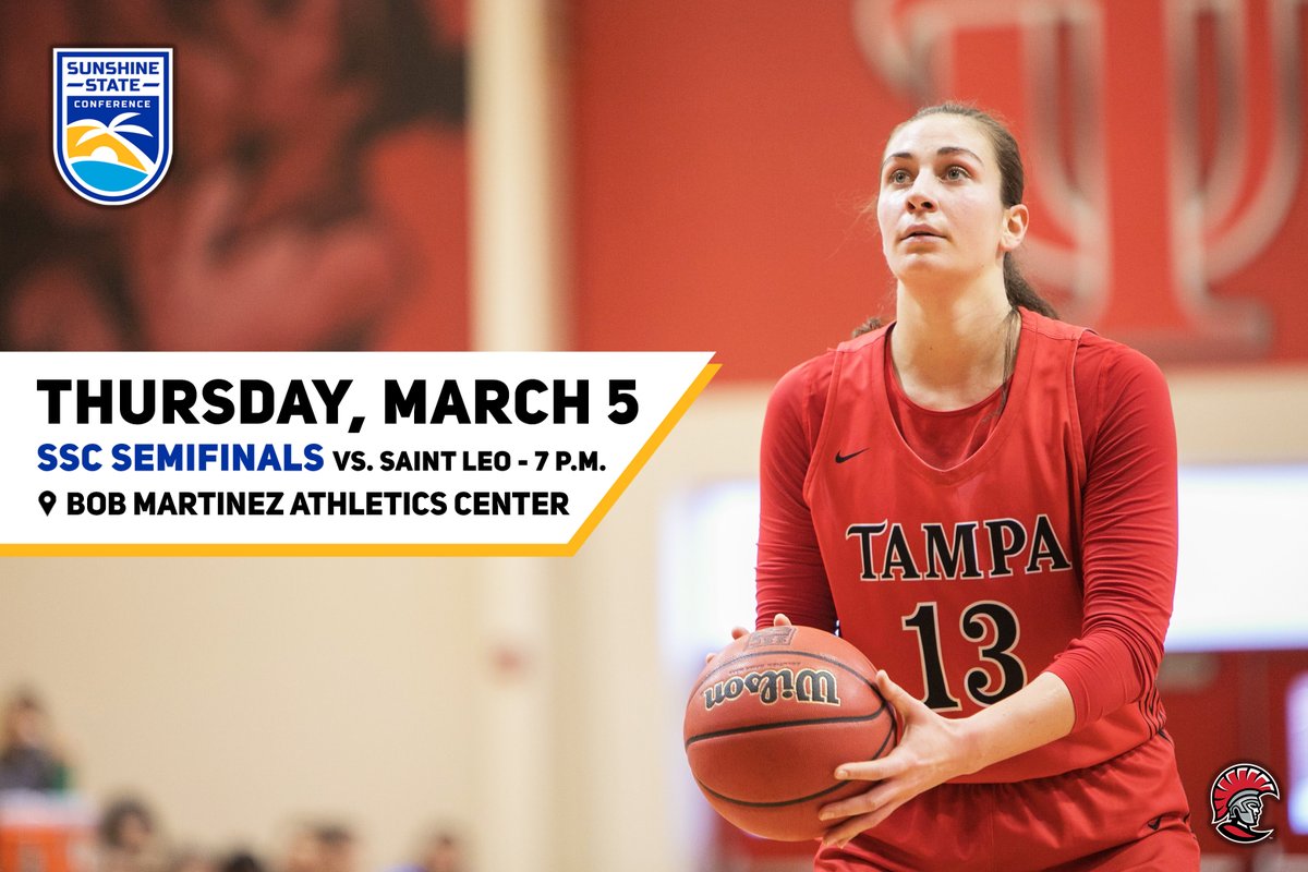 SpartacusUT's tweet photo. Tomorrow night at 7pm, @TampaWBB will take on @SaintLeoWBB in the @D2SSC Semifinals. Be there!

🗓Thursday, March 5th
🕖 7 p.m.
📍Bob Martinez Athletics Center https://t.co/VXHszAMg6c
