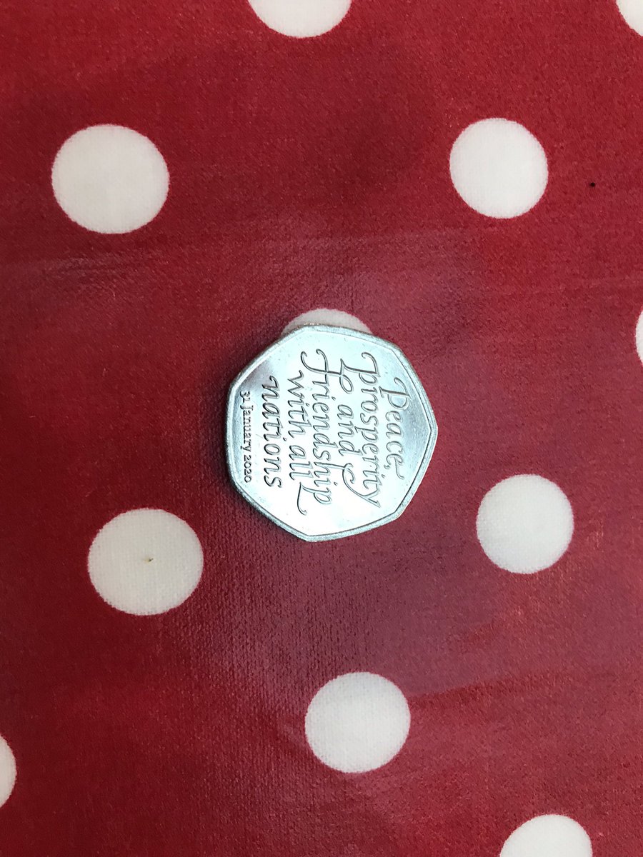 Harlexyrocks's tweet photo. Images of #2020 #Covid_19 #Coronvirus #brexit50p #brexit #brexitcoin #handgel my first 50p from the Afghan vegetable shop in #shepherdsbush https://t.co/27HReoQnXv