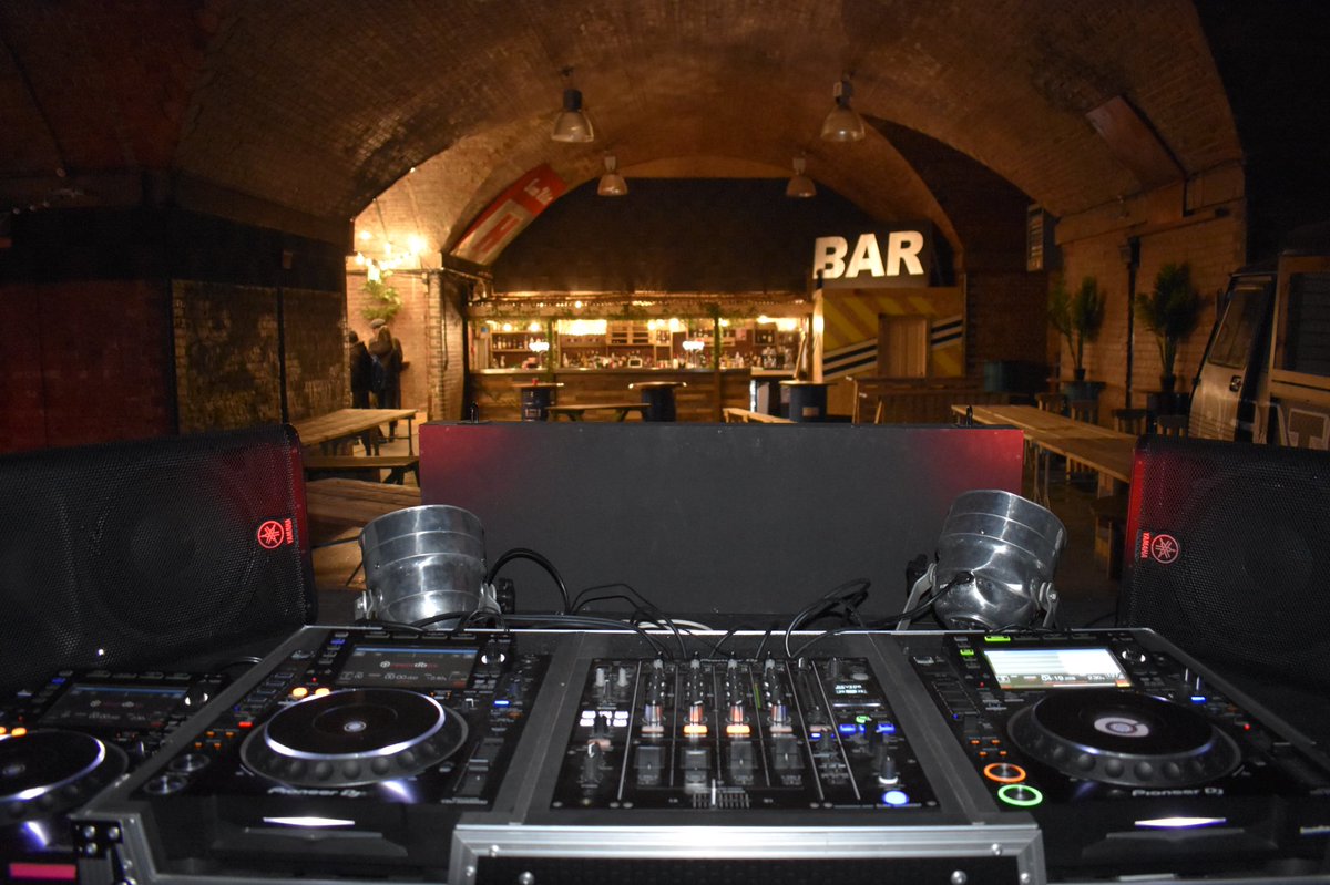 RansmManchester's tweet photo. Here’s a peak inside our new home @project_b_mcr 
Beneath the arches and under the streets. Tables &amp; chairs to be cleared for you all...
Ransm relaunches 18th April. The last few early bird tickets are available here : https://t.co/H07n2JxFLZ https://t.co/QH5kd2ZqK2