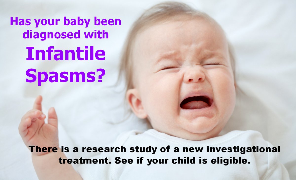 RareNeuroClinic's tweet photo. If standard therapies for Infantile Spasms aren't working for your child, contact us. #epilepsy #Infantilespasms #clinicaltrial #Neurology #ChildNeurology #WestSyndrome

Take our survey to see if you are eligible:
https://t.co/lVHRgOCQ7J https://t.co/BsGuGB1XIm
