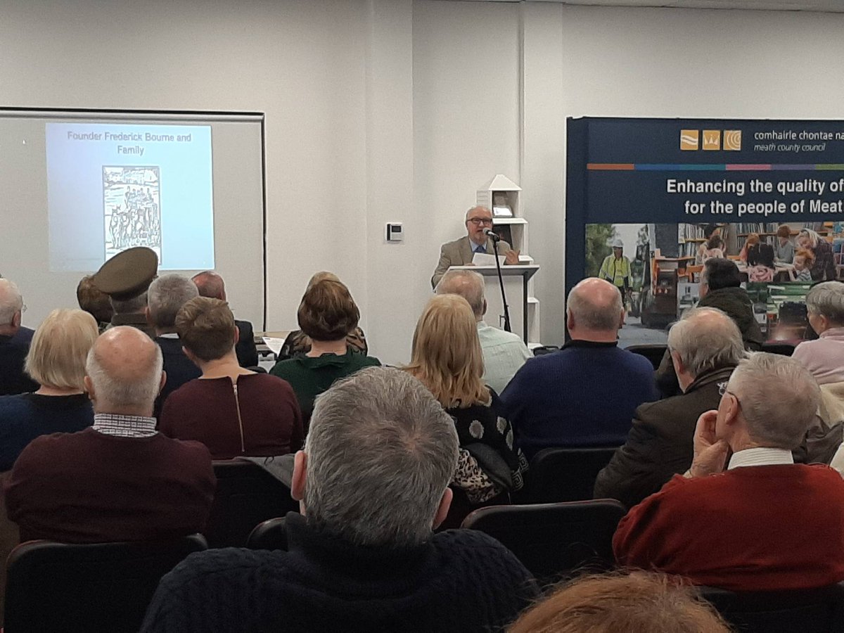 meathcoco's tweet photo. Walter Meleady, Chair of Ashbourne Historical Society  sharing a brief history of the town of Ashbourne. A book will be released in April detailing all that has happened in Ashbourne over the last 200 years. #AshbourneBicentenary #ash2020 https://t.co/Xac8Ic82i8