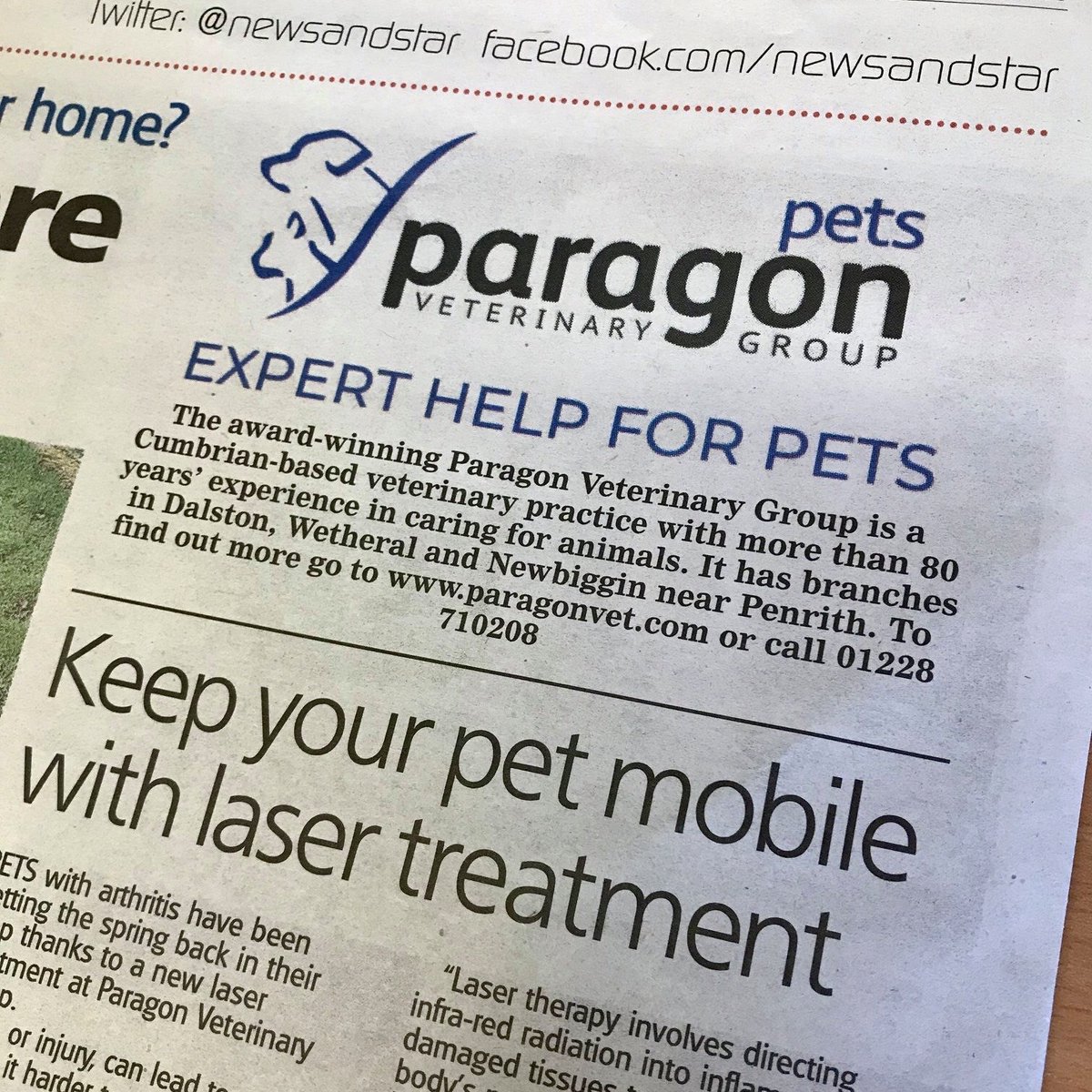 weareintro's tweet photo. Did you spot the newest columnist in the @newsandstar today? 🐱🐶🐰
We secured a regular monthly column for our client Paragon Vets... It's a brilliant way to share their expertise and showcase the fantastic work the team carry out across #Cumbria. #PRagency #PRwin #veterinaryPR https://t.co/uZD5MU47Ru