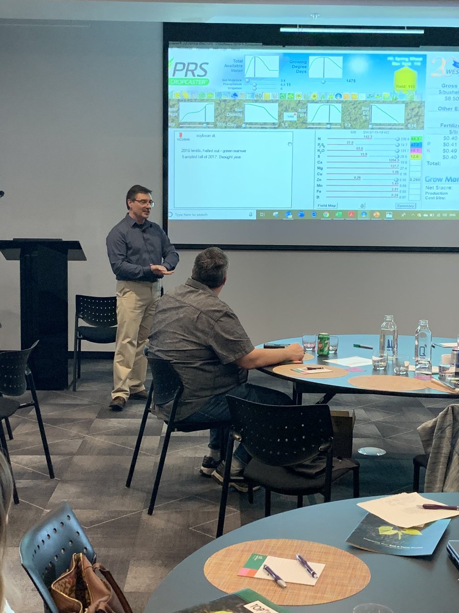 YourSoil's tweet photo. More in-depth teachings of the #PRS #CropCaster w/ @Edgar_Hammer @Western_Ag #westernagpdc20 https://t.co/UKLg7CNoow