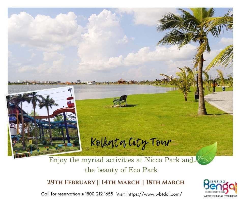 Go for the #KolkataCityTour &amp; enjoy rides of #NiccoPark &amp; marvel at the 7 #WondersoftheWorld at #EcoPark,while you rest by the serene waterside.
On the 14th March &amp;18th March
wbtdcl.com/package/packag… call at 1 800 212 1655
#experiencebengal #travelbengal #tourismbengal #wbtdcl