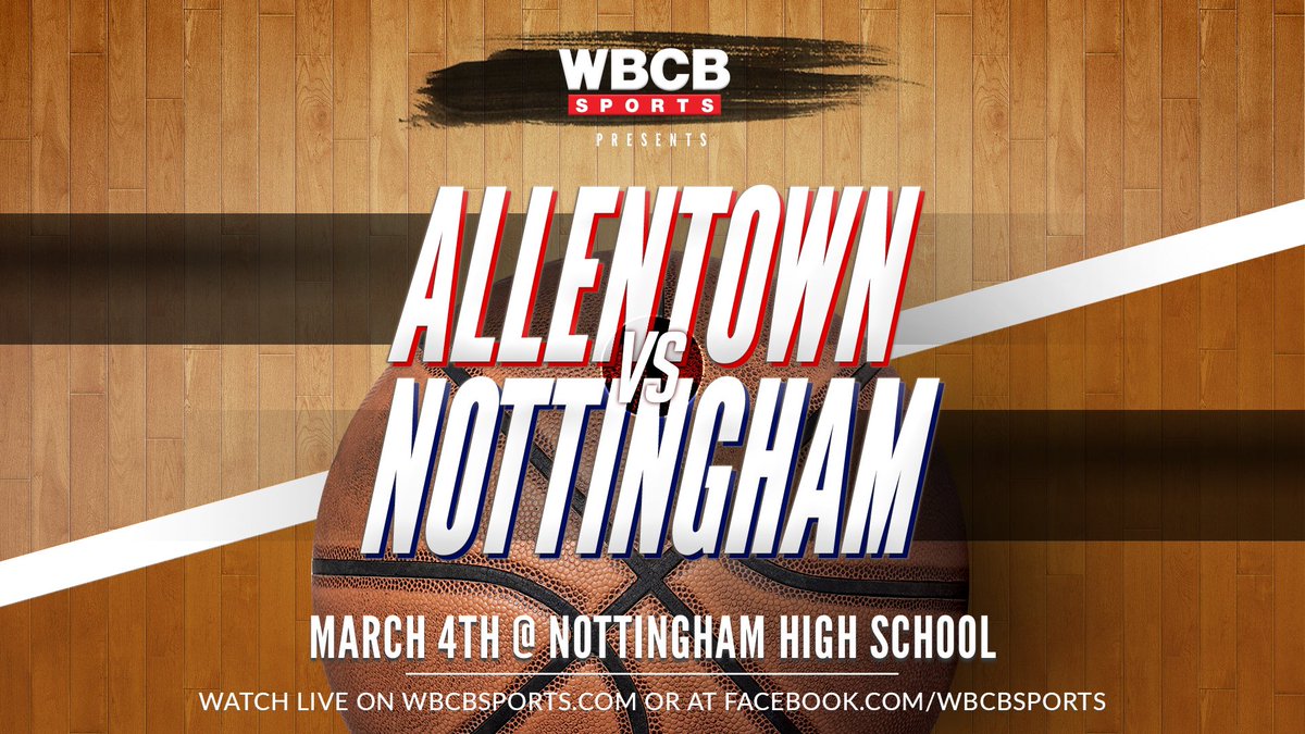 More action tonight! 

🏀: Allentown at Nottingham
⏰: 4:45

👀💻: wbcbsports.com