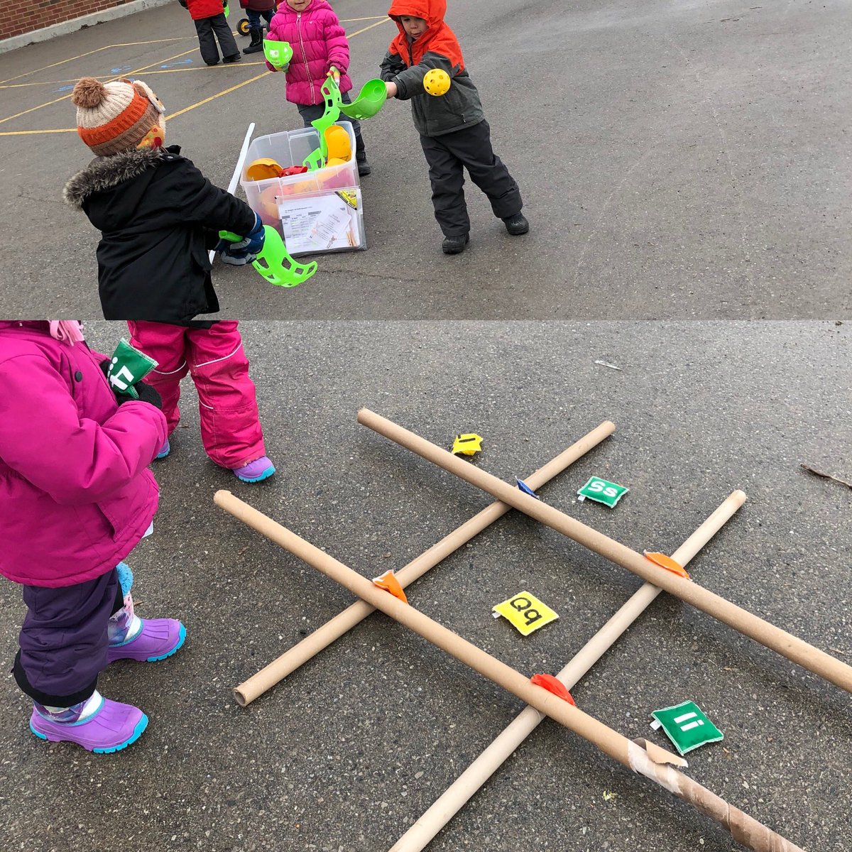MorgadOutdoors's tweet image. Ss loved learning how to play tic tac toe today for #wigglywednesday!! Lots of fine motor skills used today. Oh &amp;amp; ask your child how Thunderstorms ⛈ are made! We did a whole inquiry project on that today! #outdoorlearning #ourdooreducation @MACEaglesLondon
