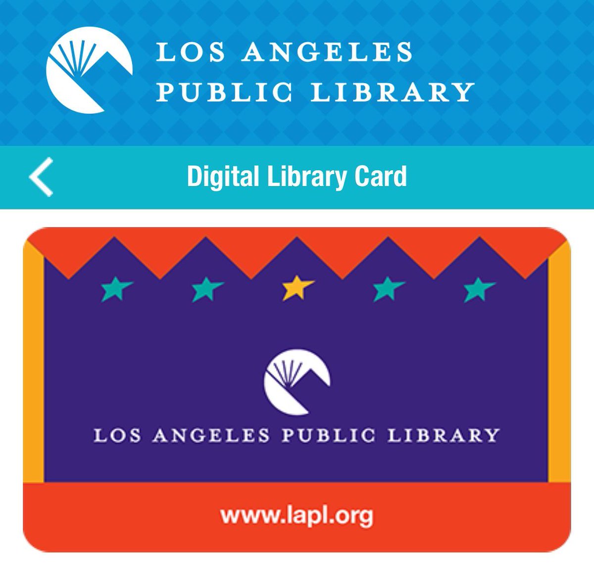 BaldwinHills's tweet image. Download the new @LAPublicLibrary app!
#NewApp #TryIt #DigitalLibraryCard #BestCardinLA