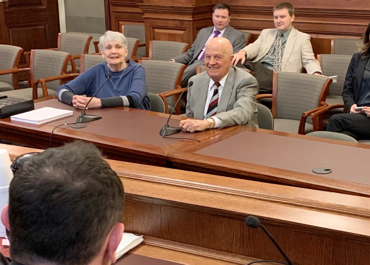 FriendshipStl's tweet photo. Mary Mungenast (Chesterfield) &amp; Bob Swearingen (Sunset Hills) were invited by the MO State Sen. to participate in a Legislative Committee Hearing March 4th @ the MO Capitol regarding the modernization of an old law pertaining to finances for Life Care. https://t.co/E7ArG7UTnG