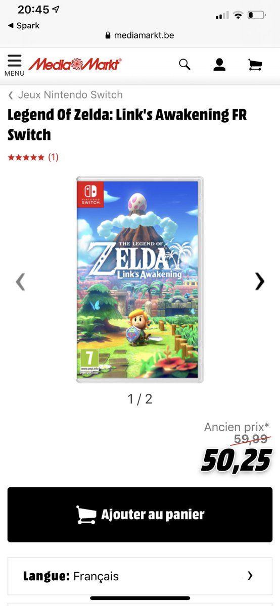vamadou's tweet photo. Super affaire chez @MediaMarktBEfr lors de l’opération TVA! Les jeux switch qui étaient à 50.25€ ce lundi sans réduction se retrouvent à 50.25€ lors de l’action, avec mention de l’ancien prix à 59.99€ ... gros foutage de tronche avec mention spéciale pour la * orpheline. https://t.co/wENHnAndFp