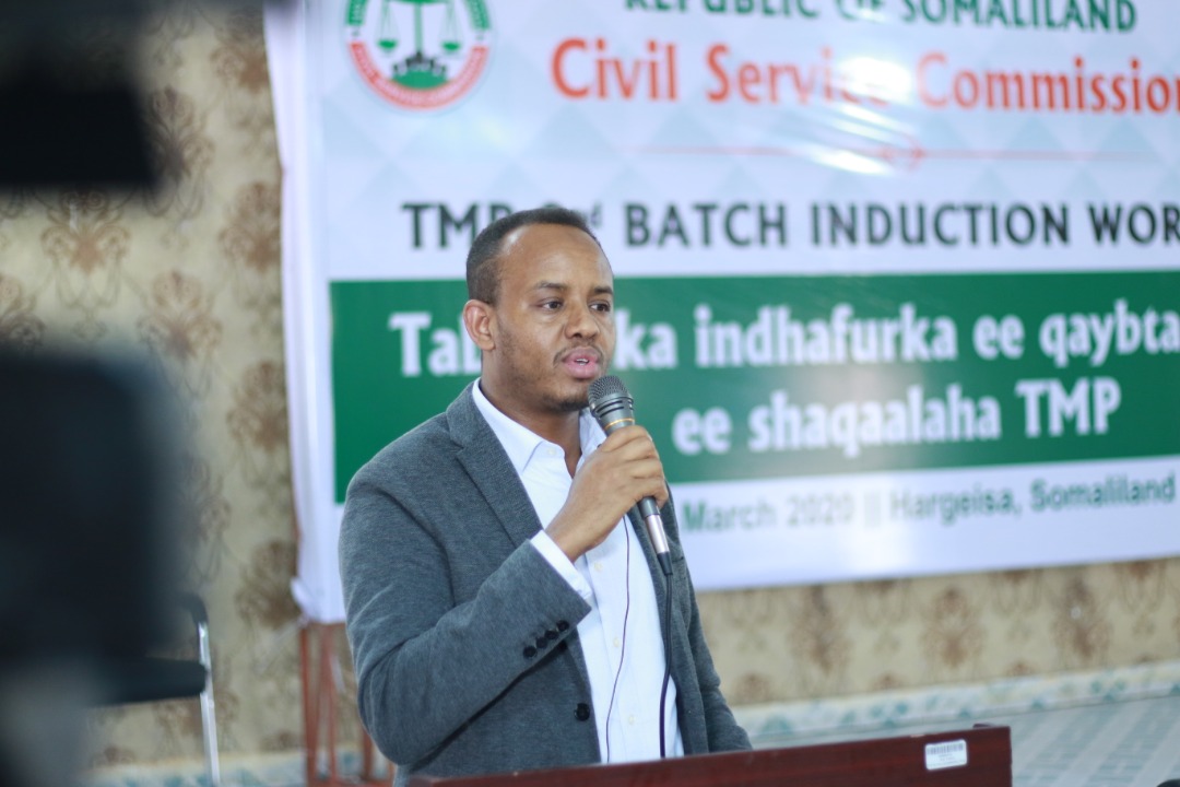 cabdirashed's tweet photo. The @WorldBank's  Talent Management Program targets critical positions at the managerial level &amp; in the areas of policy mngt &amp; HRM in selected Ministries &amp; Agencies. @slmesaf is one of the targeted ministries. Attended the TMP team's deployment session at the @CSCSOMALILAND https://t.co/IbCTFhKUZf