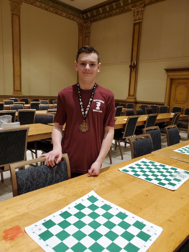MmeReaume's tweet photo. Congratulations to Owen in grade who represented Giles today at a Chess Tournament. He received 3rd place. Way to go Owen https://t.co/slEKjqIQvQ
