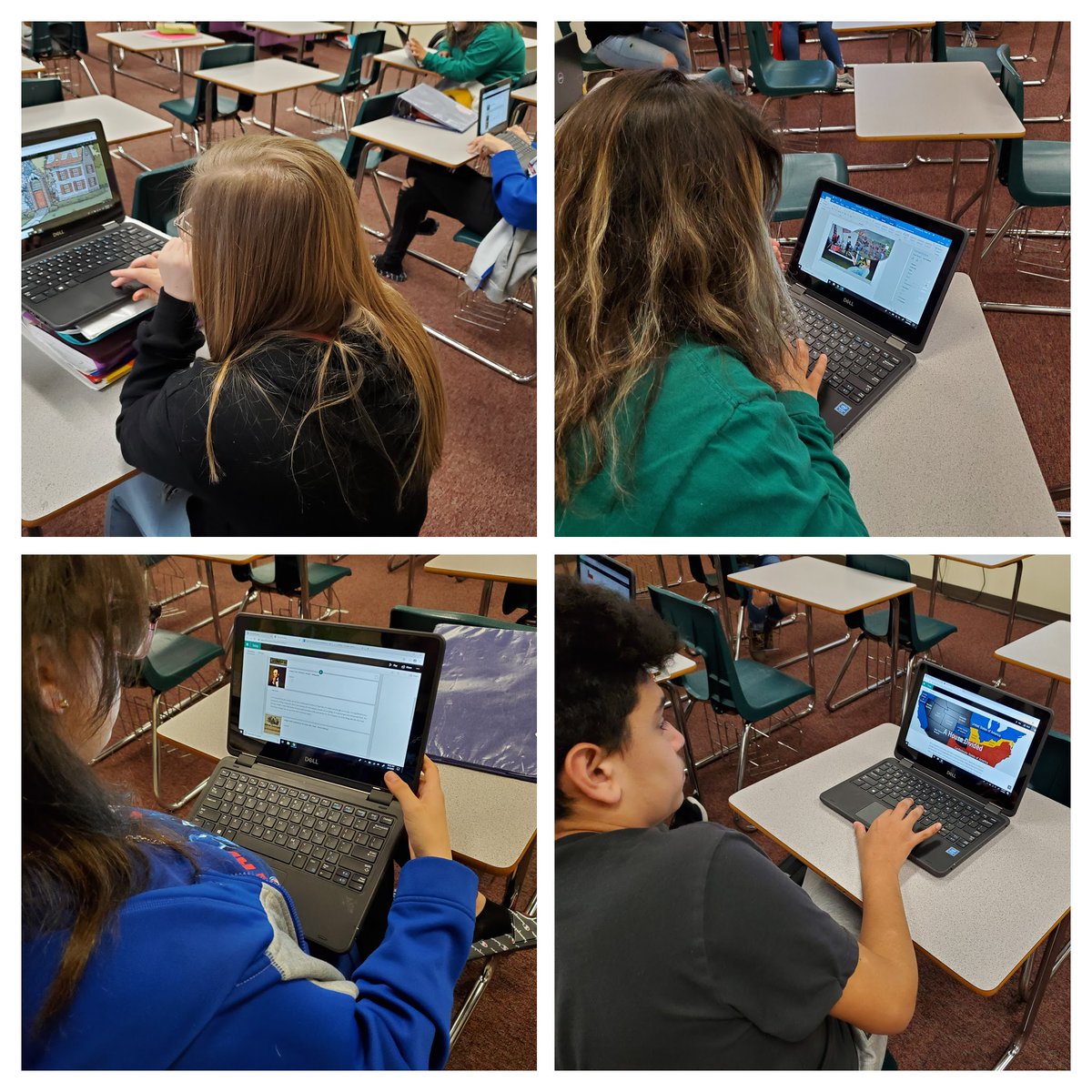 RickyGode's tweet photo. These @emsisd 8th graders from @prairievistams are using Microsoft @sway to create "Ignite Talks" about causes/events/leaders of the Civil War and Reconstruction. #emsproud #MIEExpert @CharliePerryman https://t.co/NCFwKNF6jd