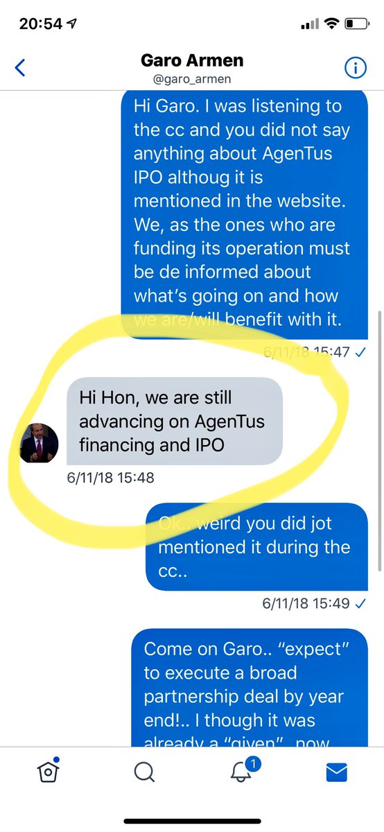 CAP_DXB's tweet photo. So @garo_armen I’m just looking at one of your DM on Nov/18 saying that “you are progressing with @Agentus_CellTX financing and IPO”. Almost 14 months have passed and you still not delivering your own promises. Same story for the last 15 years with you. @agenus_bio @jbuell01 https://t.co/94zwK8kX66