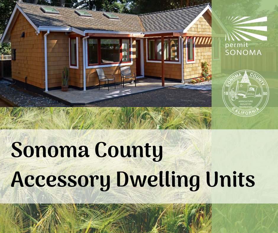 permitSonoma's tweet photo. Did you know that permit applications to build Accessory Dwelling Units (ADUs) in Sonoma County qualify for an expedited process? Learn more at the following link: https://t.co/shIcuQE06f #SonomaCounty #PermitSonoma #GrannyUnit https://t.co/hpAbeNkdWI