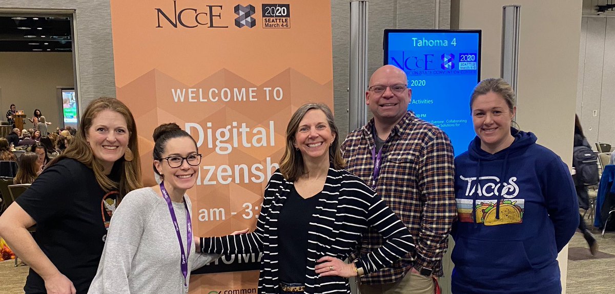 SVSDEdTech's tweet photo. SVSD is at #NCCE2020 Day 1!! Ready to learn about #EdTech, #DigCit, and the Neuroscience of Learning!! #SVSDEdTech #SVSDempowered #lifelonglearning @innov8vexplorer @TheFladland @DanaVerhoff @seattlegirl624 @MellottChantell https://t.co/Zg6u6fm15R