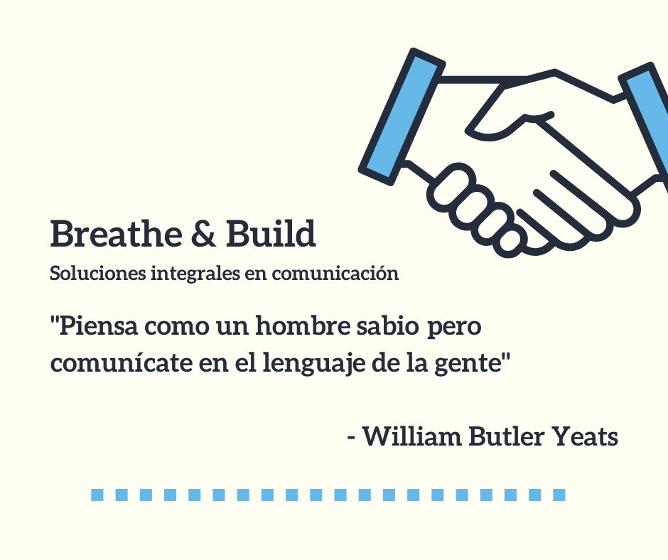 Breathe_Build's tweet photo. Somos Breathe &amp; Build Comunicación. Acércate a nosotros. https://t.co/lUSVf4fNgS
