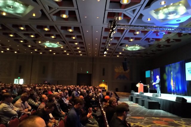 Make_It_Right's tweet photo. What a crowd! Nearly 7000 in attendance, I’ve been told! Thanks for having me @IntlDoorAssoc @nomma @AFAfence https://t.co/sz3i1KsCMP