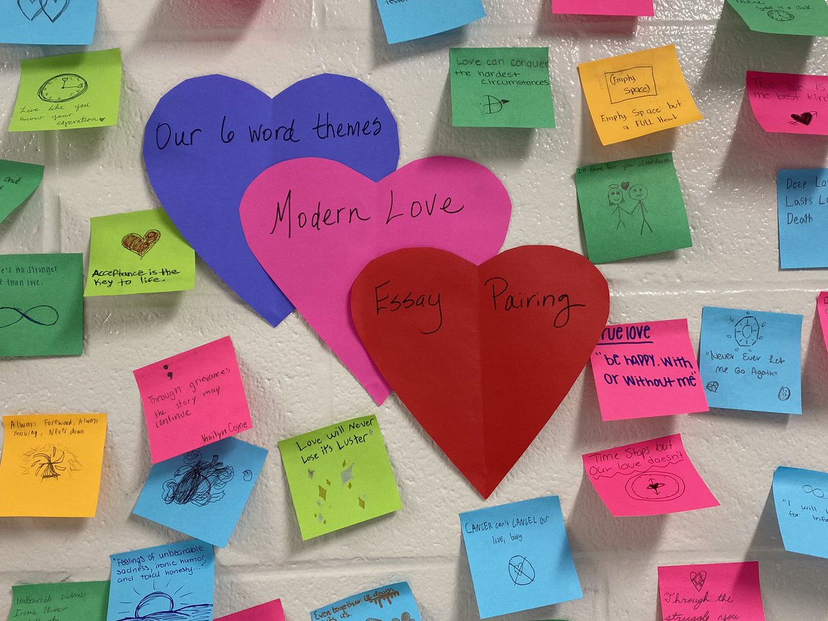 tiffwalters's tweet photo. These @WCHSWolves are analyzing @missamykr & Jason Rosenthal’s modern love essays w/such wit, tenderness, & thoughtfulness. These 2 writers have reminded my Ss that we write best when we write about who & what matters to us! YES! 🙌🏼#WCConnects #WolvesWrite 🐺✏️ https://t.co/sYO6kA5GTR