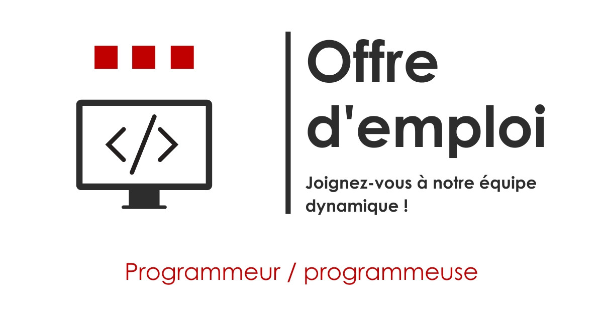 datadis's tweet photo. Viens-t’en chez-nous !
Nous sommes à la recherche de deux programmeurs web à Québec ! Deux programmeurs qui sont allumés, audacieux, et qui se démarquent, peu importe leur langage de programmation. Venez faire partie de notre belle équipe !
#DataDisTeam https://t.co/u00ytaoEzc