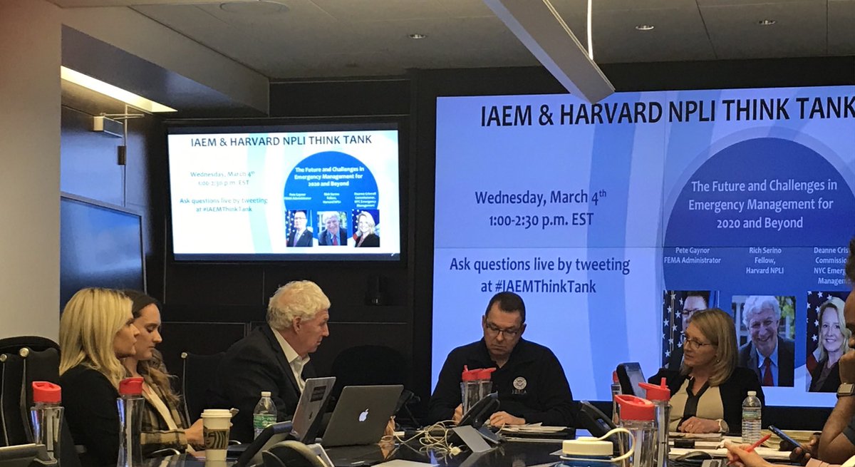 ac_disaster's tweet photo. @ac_disaster joined @FEMA_Pete, Richard Serino, and NYCEM Commissioner Deanne Criswell today at @nycemergencymgt for the IAEM Harvard NPLI Think Tank conversation. 

#TeamACDC #IAEM #FEMA #NYCEM #PartnersinPreparedness #IAEMThinkTank https://t.co/wllSzOlmg4