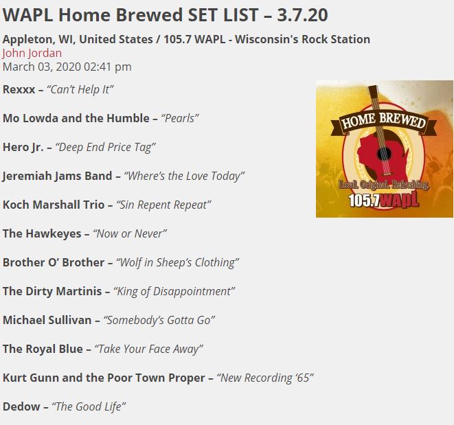 WAPL Home Brewed pours the best original music into your ears every Saturday -9am- on 105.7 FM and wapl.com + the WAPL Home Brewed Streaming Channel is pouring 24/7 at waplhomebrewed.com. 
Turn On &amp; Tap In!
CHEERS to Your Ears!