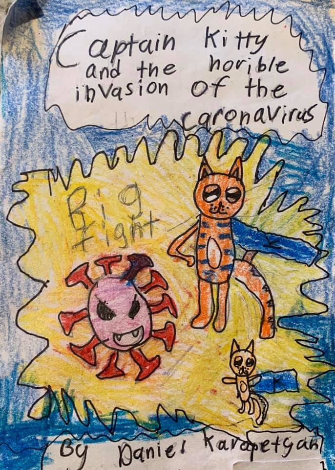 verycarey's tweet photo. Meanwhile in #CoronaVirusSeattle my friends son has been inspired to imagine how to take down the #CoronavirusOutbreak
#thisisnotatest
#captiankitty
#imagination
#handwashing
#handsanitizer
#CDC
#itcanthurt
#COVID19seattle
#ViralNews
#COVID
#panicbuying https://t.co/RYroNNcz31