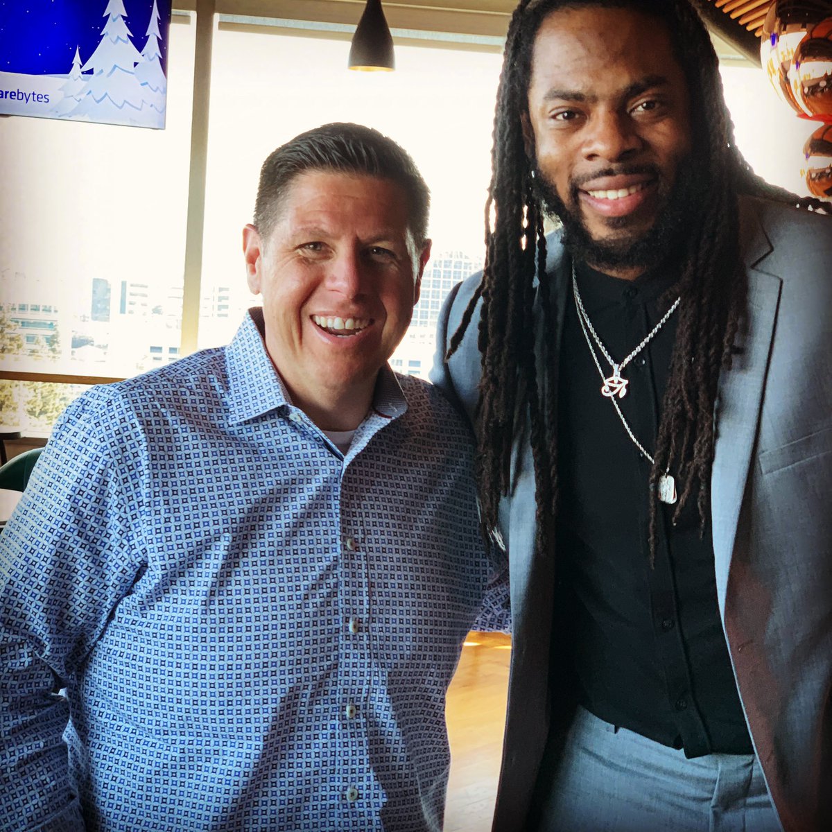 Had the privilege to meet <a href="/RSherman_25/">Richard Sherman</a> today and hear some of his life’s story, incredibly inspiring! <a href="/Malwarebytes/">Malwarebytes</a> <a href="/mkleczynski/">Marcin Kleczynski</a>