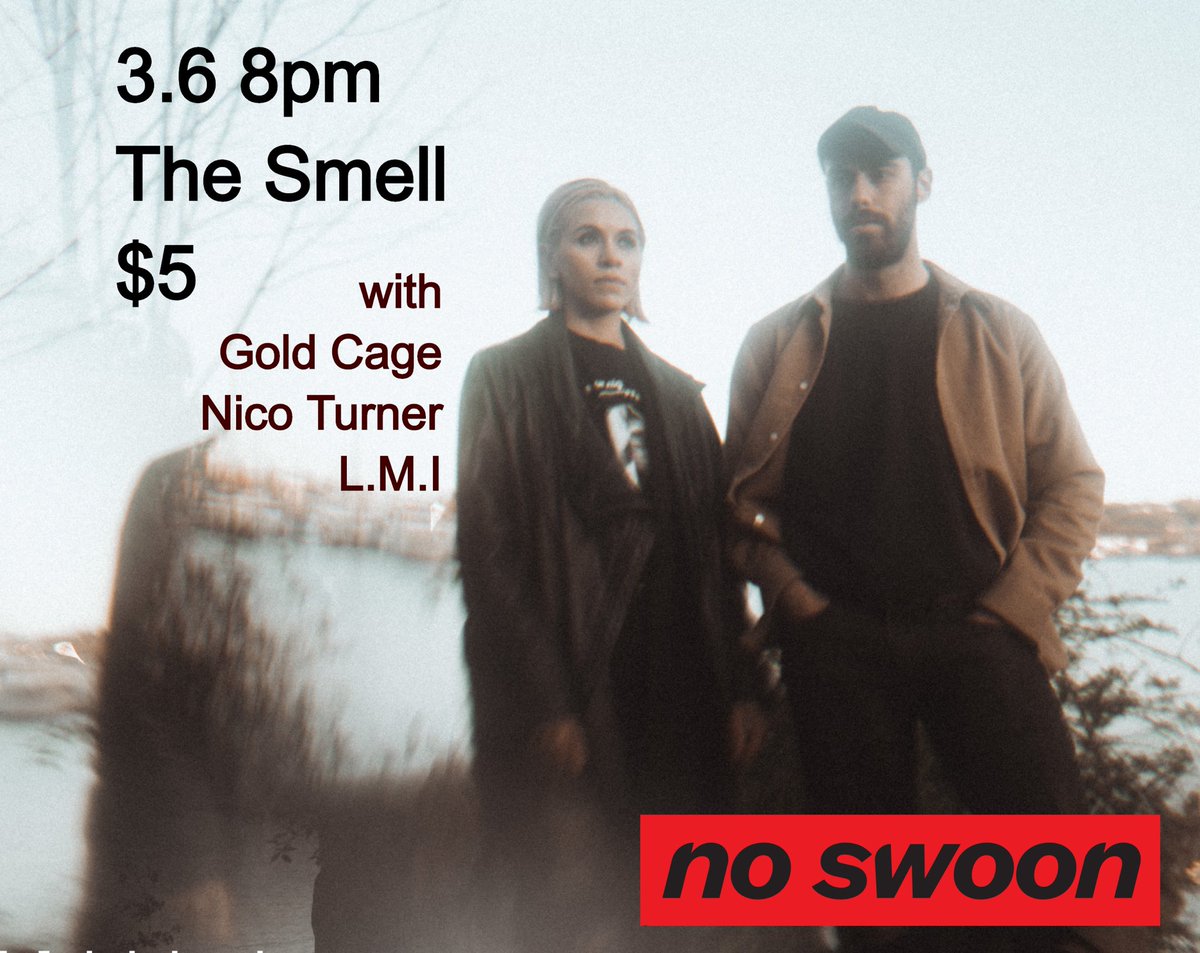 NoSwoon's tweet photo. LA! See you this Friday at @TheSmellLA ! Gonna be a goody w/ @higoldcage @NicoTurner & L.M.I. 🙌🏼🖤
#lashow #tourkickoff https://t.co/2fXWs4szNE