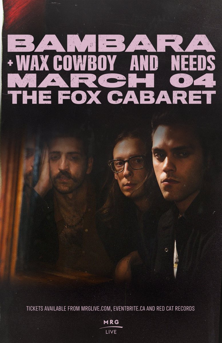 SCENEINTHEDARK's tweet photo. Vancouver don't miss @BambaraBand TONIGHT @ @FoxCabaret! Last minute tickets still available! @MRGLiveWest  https://t.co/yzAIcdqbRJ https://t.co/k0OU3Wh0Tu