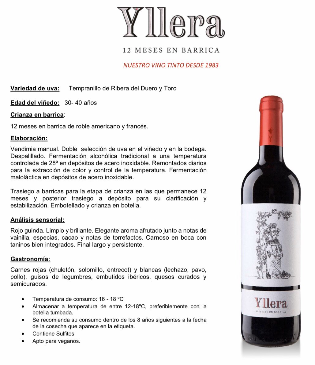 distrioval's tweet photo. 🍷Yllera 12 meses, con más de 30 años de historia, es el vino más reconocido de @grupoyllera y una de nuestras principales referencias. El éxito está garantizado si te acompaña este clásico y espectacular tinto #wine #masqueunaempresa #consumeconmoderación #tinto #horeca #vino https://t.co/YIe9ir7vtJ