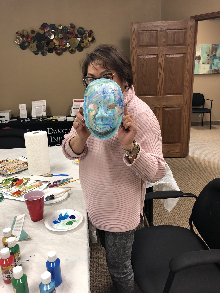 ComOptAmber's tweet photo. Unmasking Brain Injury event today in Minot. A few of our own #comoptcrew busy at work. #BrainInjuryAwarenessMonth @ComOptAustyn @ComOptTrina @ComOptDarcy https://t.co/EUNUKgVm3e