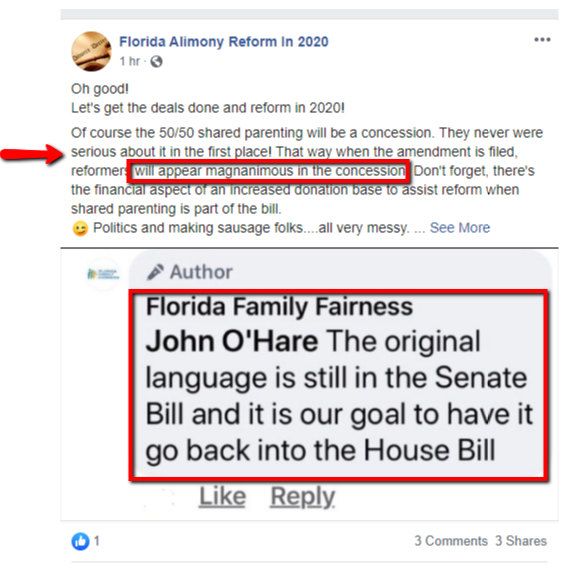 DaniBeeForMe's tweet photo. Alex Andrade claims he supports 50/50 timeshare b/c he doesn't want to weaponize children. Really? Read what his reformer group says below. @mattwillhitefl @patwilliams4u @valoupis @RepThadAltman @BryanAvilaFL @vote4melonybell @ColleenLBurton @ChuckClemons21 @NoleCindy24 https://t.co/VagmX3zaf9
