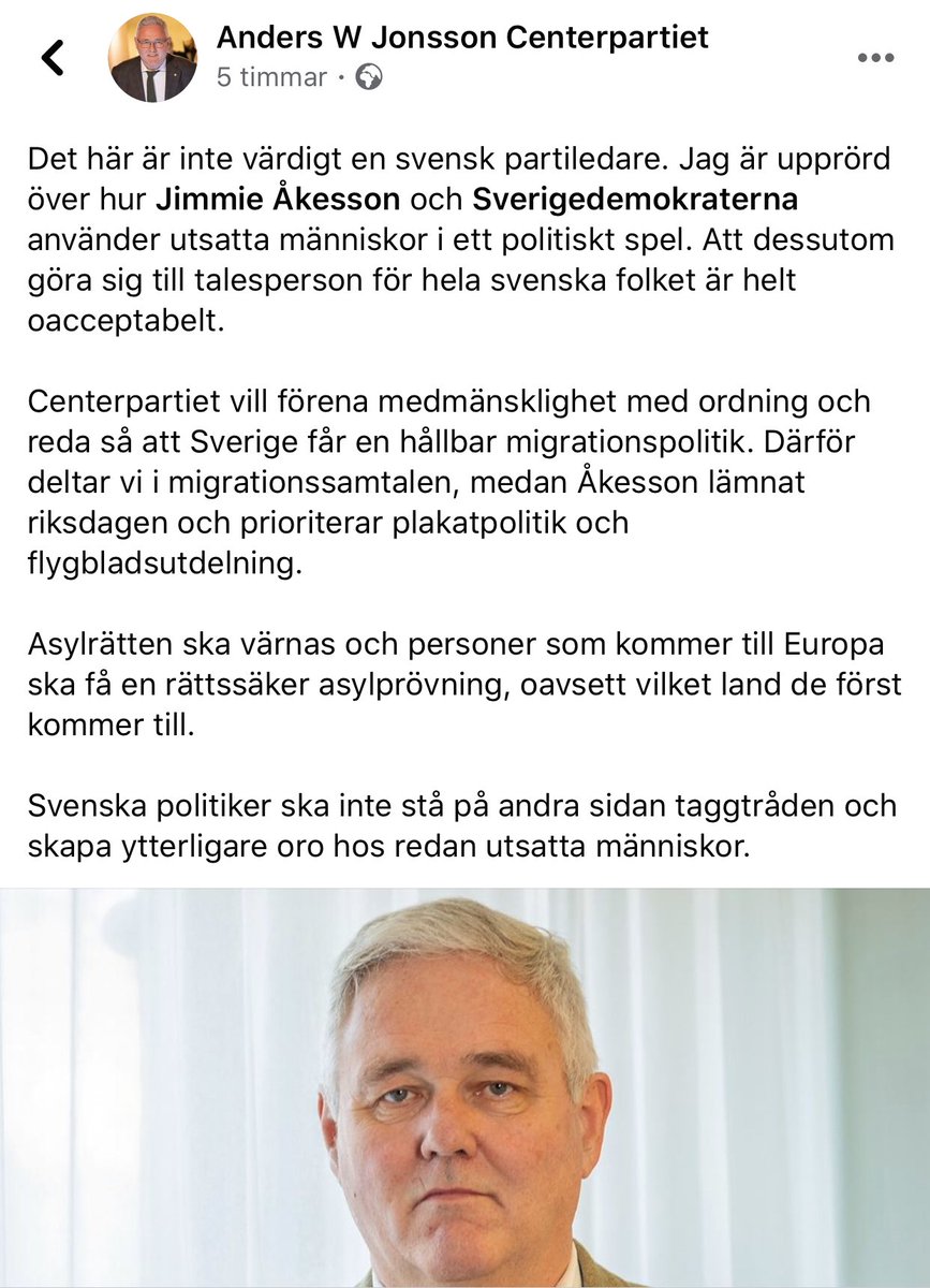 Annie Loof On Twitter Det Har Ar Inte Vardigt En Svensk Partiledare Jag Ar Upprord Over Hur Jimmie Akesson Och Sd Anvander Utsatta Manniskor I Ett Politiskt Spel Att Dessutom Gora Sig