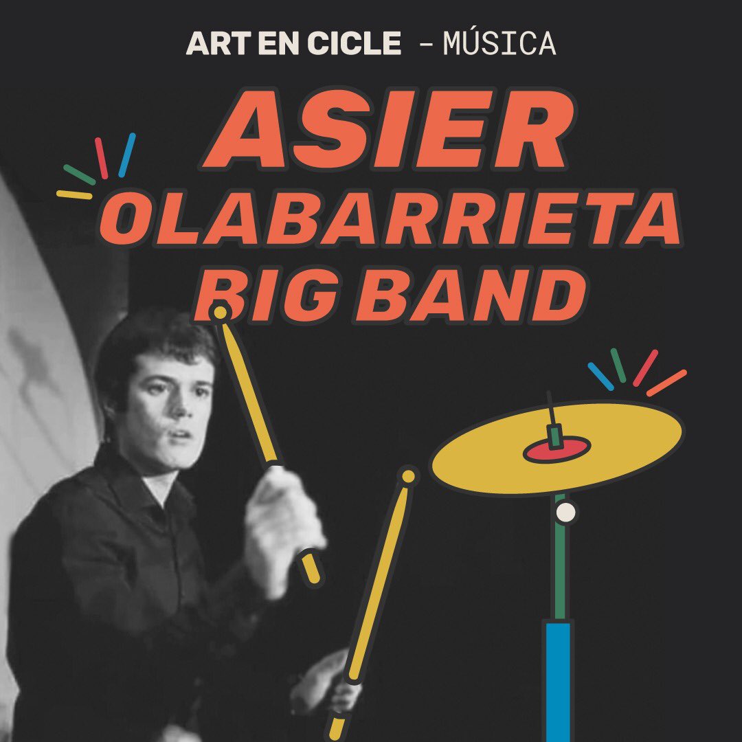 artenciclesuria's tweet photo. Asier Olabarrieta Big Band 🎷🥁🎺 El nom més llarg per la banda més gran que ha passat per Art en Cicle! 17 músics a sobre de l’escenari del Foment, no t’ho pots perdre! Dissabte 14 de març a les 20h 🎉 #artenciclesuria #culturaalpoble #musicaendirecte #suria #bigband https://t.co/yIorN5Zyba