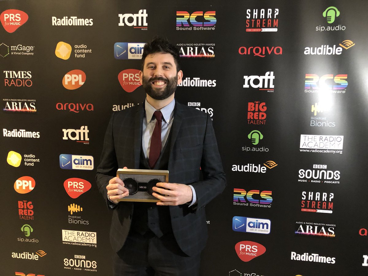 .@MylesBonnar looking very dapper with his new #UKARIAS award for Best News Coverage with sip.audio