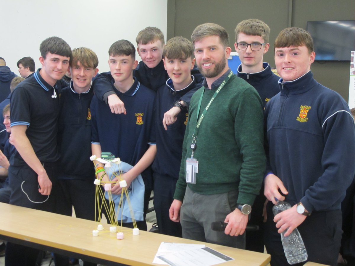 PSSNewbridge's tweet photo. A great day was had by all of our TY and LCA students with Murphy Group (@jmurphyandsons), learning about what it takes to be an Engineer and trying their hand at building the tallest and strongest spaghetti structure!
#EngineeringWeek2020 https://t.co/NUpAobLV35