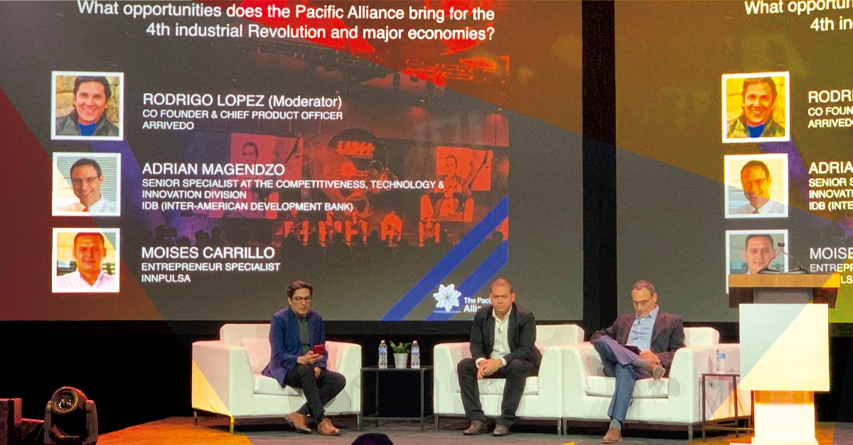 A_delPacifico's tweet photo. #2019LAB4 permitió conectar a emprendedores de los países AP con importantes inversionistas de Silicon Valley. ¿Te gustaría conocer más de este evento? Mira el panel "Qué oportunidades trae la AP para la 4ta Revolución Industrial y principales economías". https://t.co/np3qAcdoJj https://t.co/r8rYFWCW1d