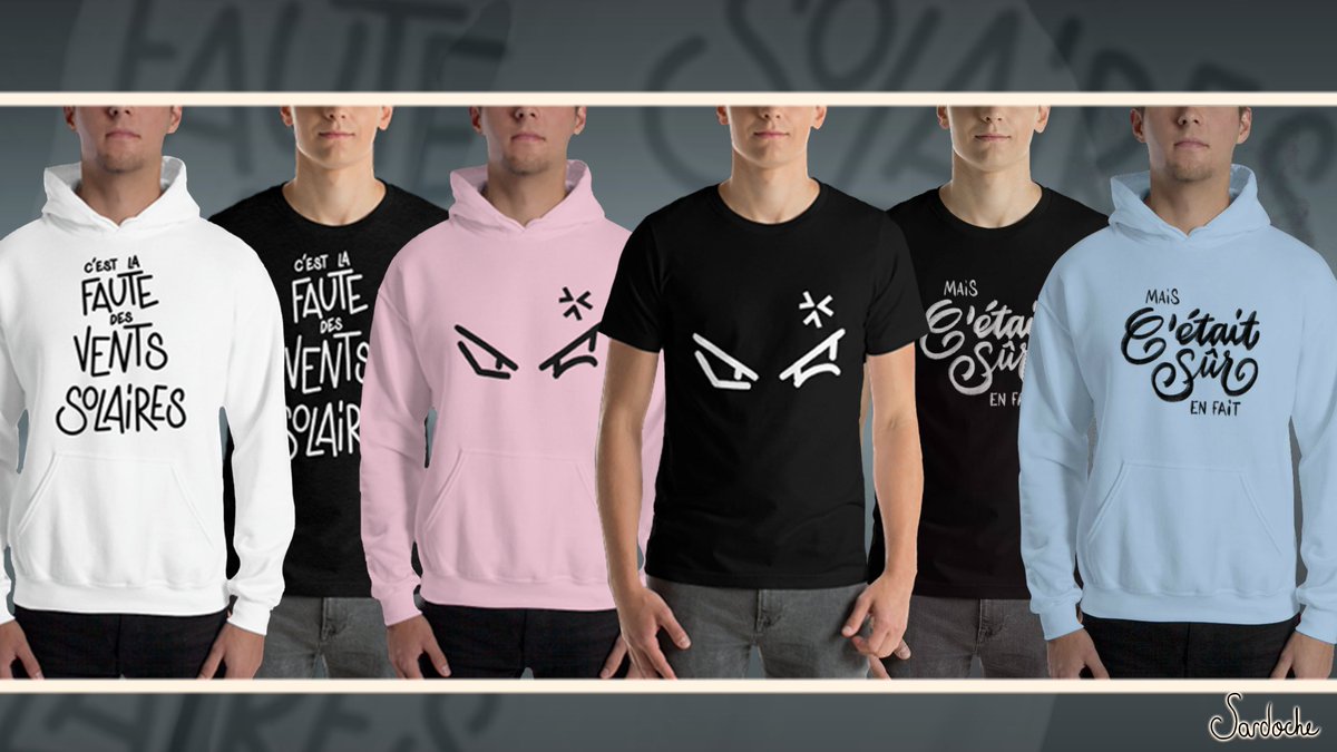 Sardoche_Lol's tweet image. /!\ Petite Annonce /!\

J&apos;ouvre enfin une boutique de merch en plus de mes caleçons :D

Ce sera disponible ici :
streamlabs.com/sardoche/merch

La boutique sera évolutive, c&apos;est à dire que je rajouterai toutes les 2/3 semaines des nouveaux produits !

J&apos;offre un Hoodie à 10 des RT 😌