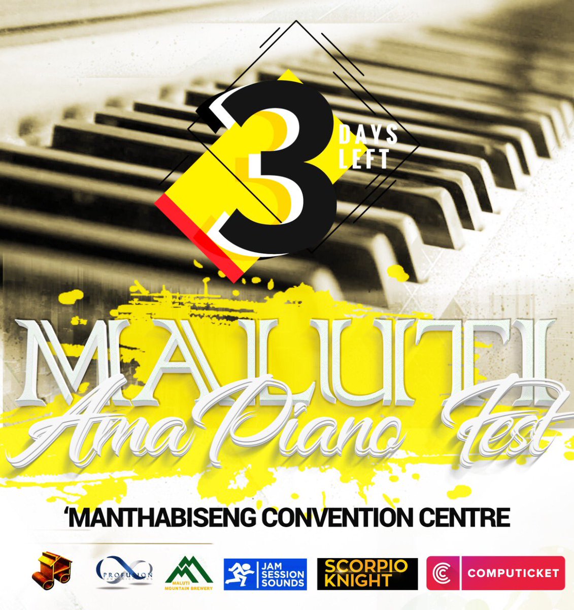 RealScorpio9t's tweet photo. But first, let’s count down to Maluti Amapiano Festival going down this Saturday. Ft. @mfr_souls @djstokiesa @Boity @Kamo_mphelaxx @Kopper_LS @JobeLondon @Dj_Killapunch @Djy_Jaivane @Miss_DeePee @MSL_Relo @AfroDeejay2 and loads more https://t.co/3TMDKbdkrq