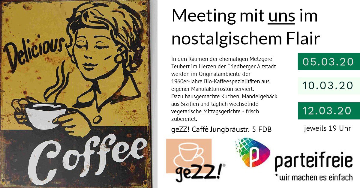 Wir laden euch morgen herzlich ein!!!
19 Uhr Café geZZ Friedberg 😍