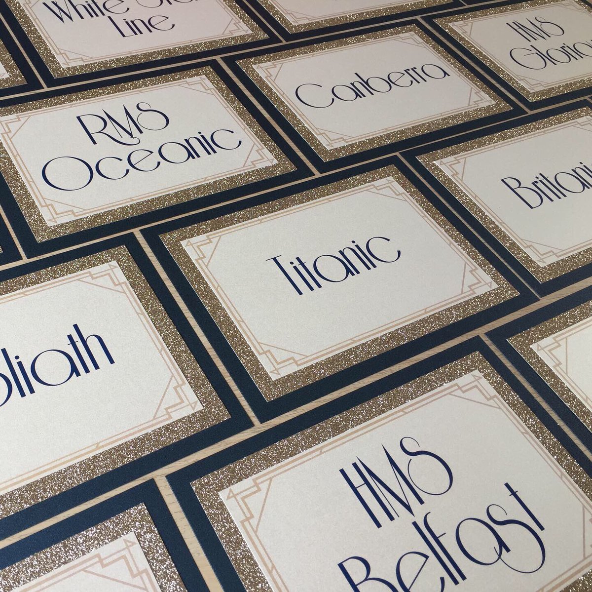 designerinvite's tweet photo. TABLE PLANNING //
Art Deco Table Plan Cards &amp; Table Names in Midnight Blue &amp; Champagne Glitter for a nautical inspired wedding
#wedding #stationery #artdeco #glitter #titanic #nautical #tableplan #seatingplan #tablenames #guests #2020wedding #2021wedding #2020bride #2020groom https://t.co/Eoz3BoBpvz
